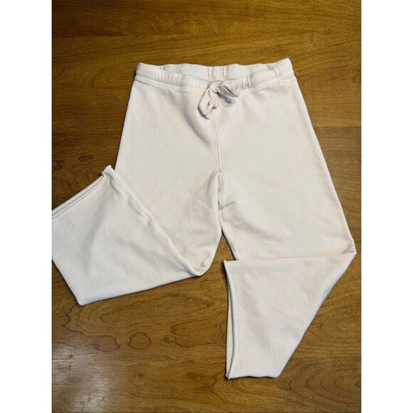Frank & Eileen Women's Catherine Crop Wide Leg Sweatpants Off-white Medium NWOT